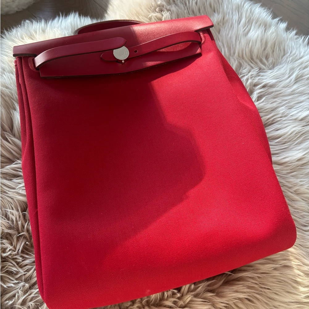 Hermes Vibrant Red Herbag Backpack